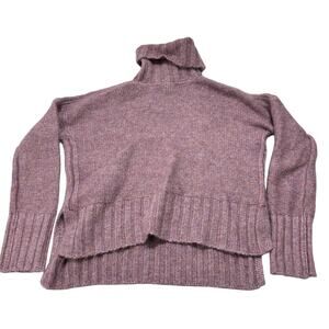 Marled Reunited Clothing Womens Sweater Small S Pink Wool Blend Turtleneck